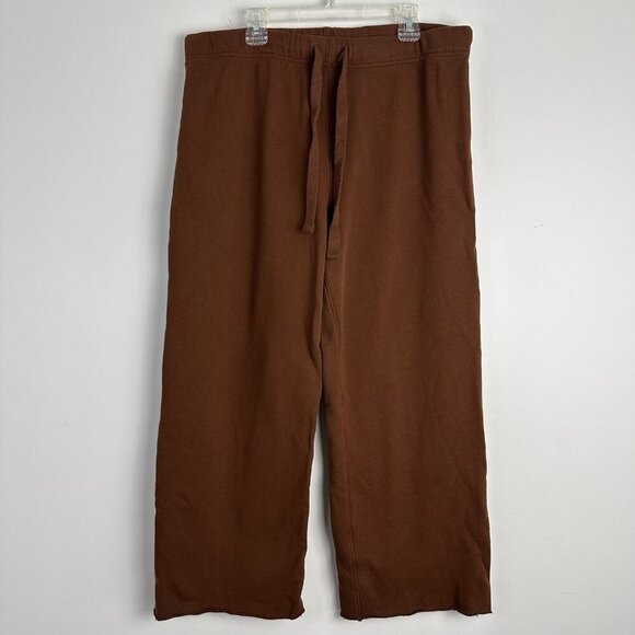 New Frank & Eileen Triple Fleece‎ Brown Catherine Pant Size Large Drawstring - Picture 1 of 11